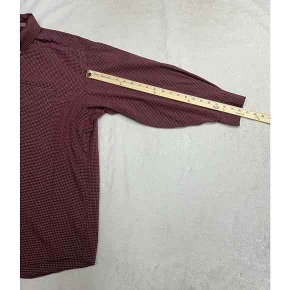 Vintage Y2K Tommy Hilfiger Red Check Plaid Button Down Shirt Men's Size Large - Picture 8 of 9